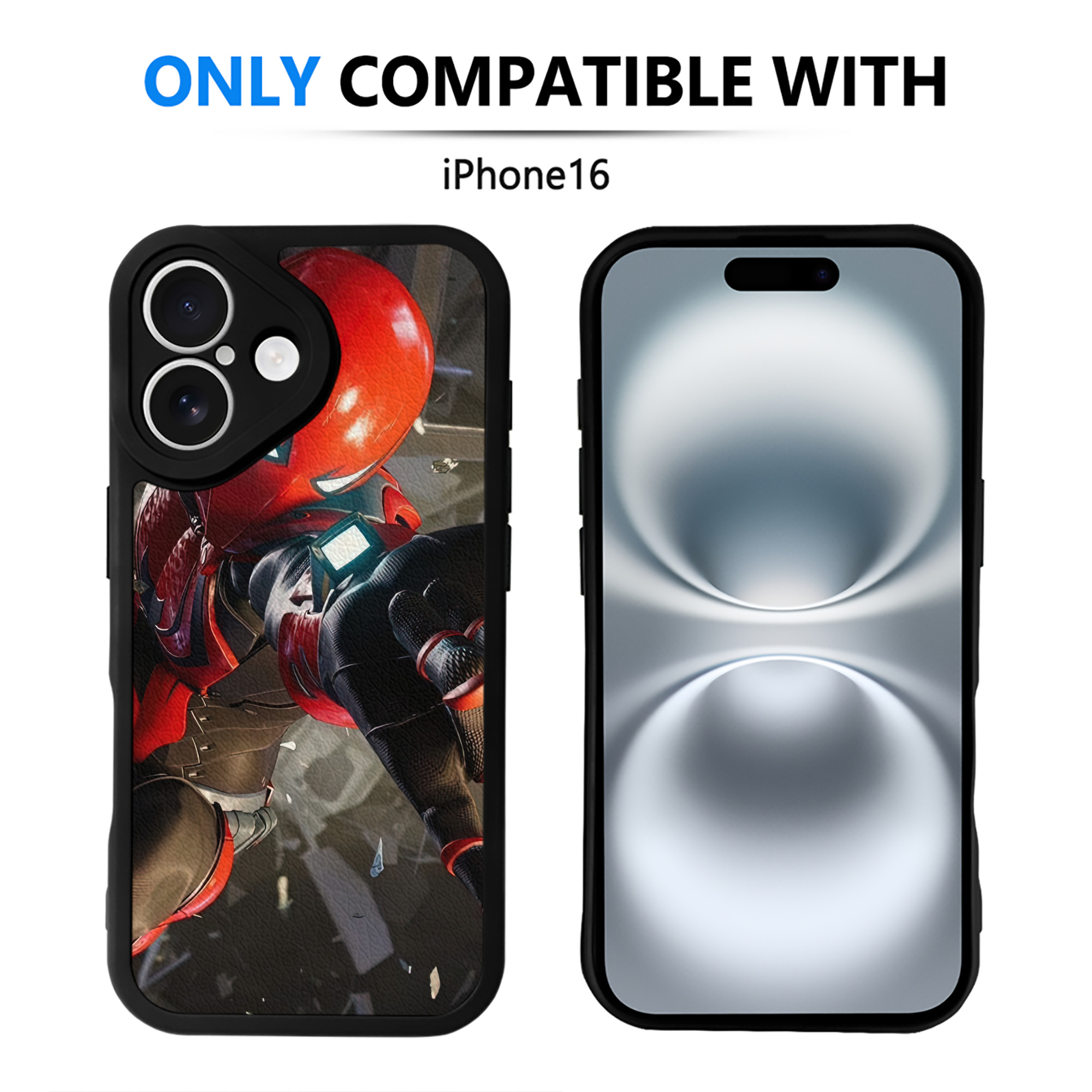 Spider Man スパイダーマン 【iPhone 16シリーズ対応】シリコンスマホケース（レザー調） 材質：シリコン